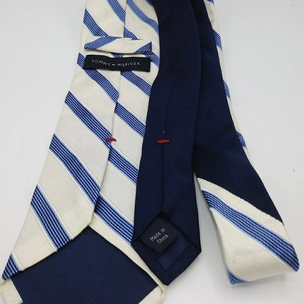 Tommy Hilfiger Tie - Men's - 100% Silk - Striped - 59